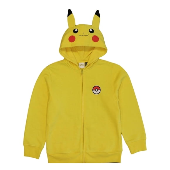 Sudadera con capucha Pokémon Pikachu para niños de 4 a 5 años, color amarillo