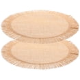 thumbnail image 4 of Shisuyan Brown Hemp Woven Style Placemat for Table Protection with Modern Design 2 Pieces, 4 of 8