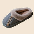 thumbnail image 6 of CHUMUD Men's Faux Leather Slippers with Fur Collar - Warm Fleece Lined, Anti-Slip Rubber Sole Winter House Shoes, 6 of 6