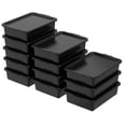 thumbnail image 7 of Hynomiky 13 Liter Bus Box with Lid, Set of 12 Plastic Restaurant Dish Tub, Food Service Bus Tubs, Black, 7 of 7