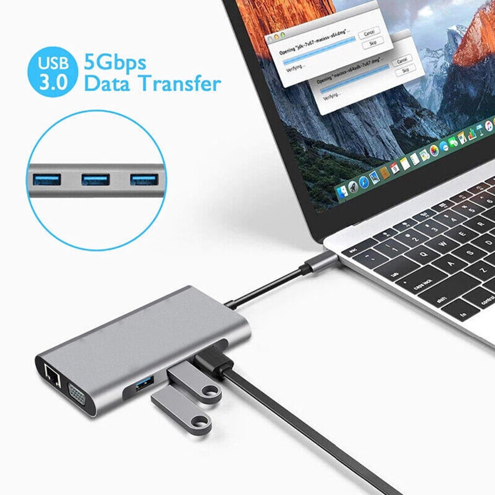 5Gbps Data Transmission Type C to USB Memory Card Slot HDMI 4K Docking Station