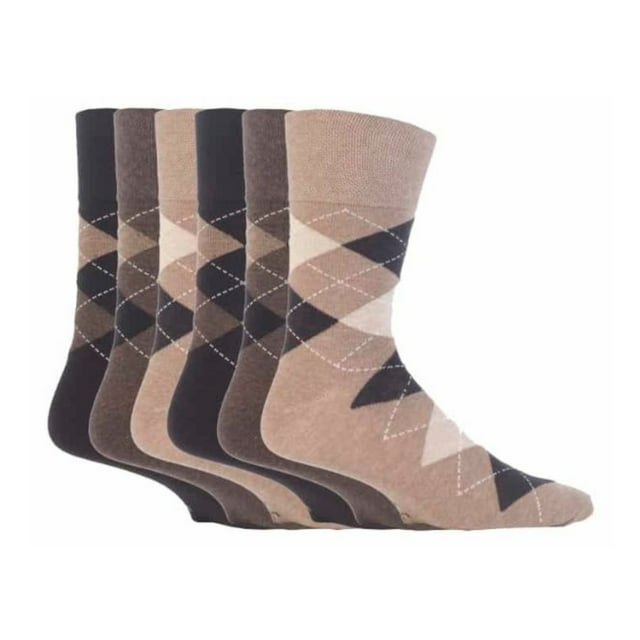 Gentle Grip - 6 Pairs Mens Gentle Grip Non Elastic Socks