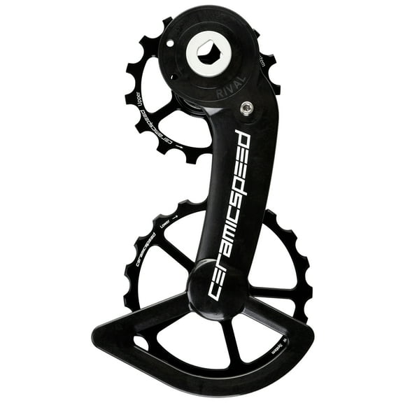 CeramicSpeed OSPW Pulley Wheel System for SRAM Rival AXS - Alloy Pulley, Carbon Cage, Black