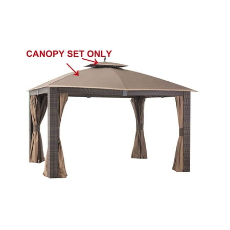 Sunjoy Replacement Canopy Set For L Gz815pst 1 10x12 Sonoma Resin Sunjoy Replacement Canopy Set For L Gz815pst 1 10x12 Sonoma Resin Wicker Gazebo