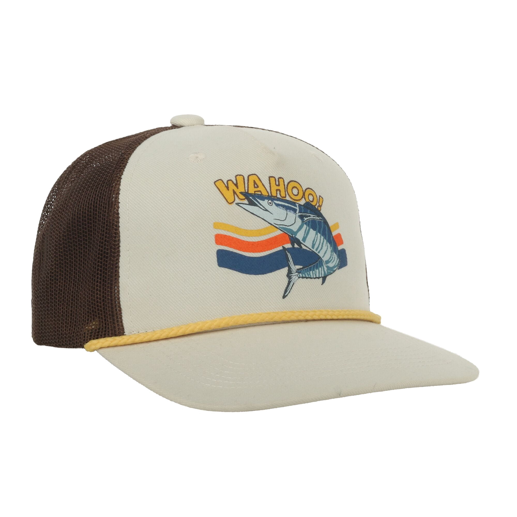 Youth Outdoor Cap Wahoo Fishing Artwork Cap – Structured Flat Bill Snapback, One Size
