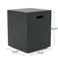 thumbnail image 4 of Mayfair Lightweight Concrete Outdoor Tank Holder Side Table, Dark Gray, 4 of 8
