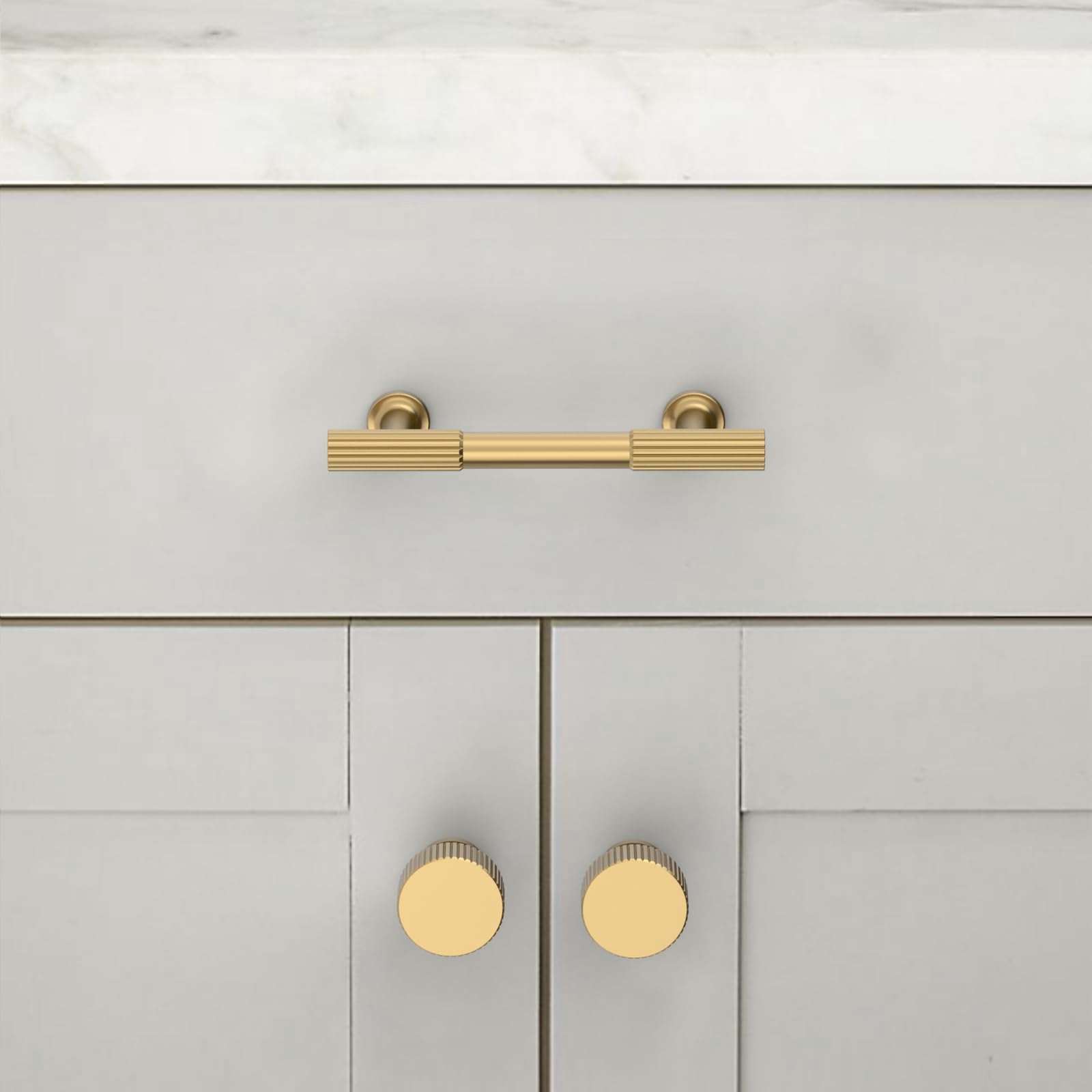 10 Pack Antique Brass Cabinet Knobs 1-1/10 Inch(28mm) Single Hole Cabinet Pulls Round Kitchen Cabinet Knobs Drawer Knobs