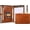 Brown, variant on Personalized Padfolio for Men, 8.5 × 14” Legal Size Portfolio Organizer, Leather Binder 3 Ring, Leather Clipboard for Women, Leather Portfolio with Handle for 15-inch Laptop (Non-Custom, Gray)