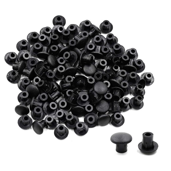 Luomorgo 100 Pcs Bouchons de Trou de Piquet d'Étagère Noirs 5mm/0.2 Pouces pour Trou de Meuble de Cuisine