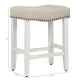 thumbnail image 2 of 24" Upholstered Saddle Seat Counter Stool in Beige, 2 of 8