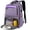 Purple, variant on Lunch Backpack,17.6in Laptop Backpack,Insulated Cooler Backpack Lunch Box,with USB Port for for Men Women, Black