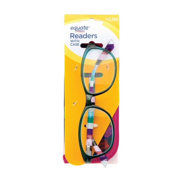 Equate Women's Lily Rectangle Reading Glasses with Case