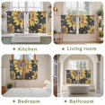 thumbnail image 6 of Sunflower Bee Kitchen Curtains, Black Yellow Farm Flower Spring Summer Light Filtering Window Curtain Panels, 2Pcs Rod Pocket Window Treatments Set for Cabin Bathroom Bedroom 52x45 Inches, 6 of 9