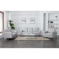 thumbnail image 3 of ACME Kyrene Linen Fabric Upholstered Loveseat with Track Armrest in Light Gray, 3 of 7