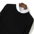 thumbnail image 3 of Suéteres de punto lisos de negocios con cuello en V para hombres, ropa de hombre de color sólido, pulóveres sin capucha, ropa de moda japonesa Harajuku A, 3 of 5