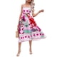 thumbnail image 4 of Vestido de verano europeo y americano, sin mangas, sin cuello, de cintura alta, estampado, pintado, con tirantes grandes Rosa, 4 of 6