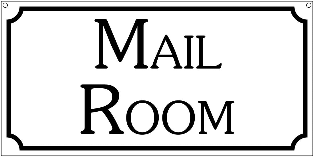 Mail Room 6x12 Aluminum Retro Office Stage Home Computer props sign