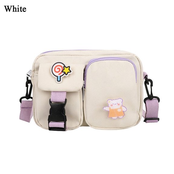 Fashion Small Cute Crossbody Bags Messenger Bag Shoulder Bags Flap Handbags WHITE