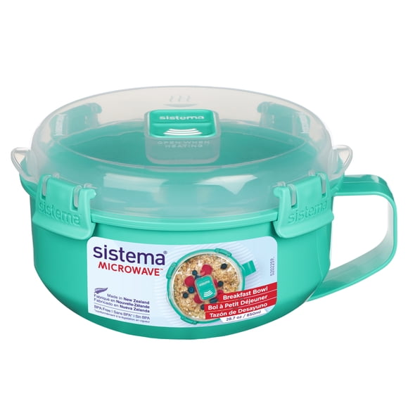 Bol à micro-ondes pour le petit-déjeuner Sistema, 850 ml, couleur variable, 1 pièce