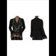 thumbnail image 2 of Camisa Informal con Mangas Acampanadas y Volantes de Color Liso para Mujer, y Otoño 2025 Negro S, 2 of 6