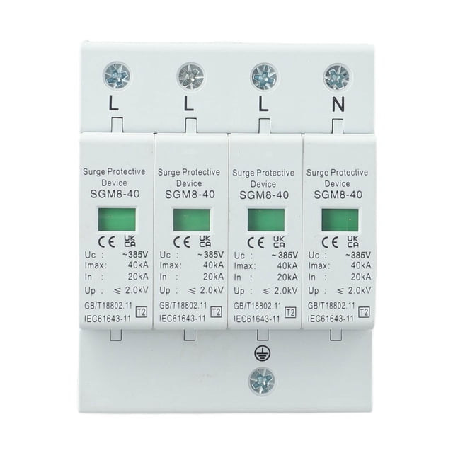 4P 20Ka-40Ka Surge Protective Device Lightnings Protection Surge Arrester 385Vac
