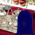 thumbnail image 7 of 5pcs Blue Velvet Drawstring Bags 9.8x13.7 inch Anti Jewelry Pouches Storage Bags Large Gift Bags for Traveling Jewelry Silverware Flatware Candy Wedding Favor Christmas Storage, 7 of 7