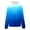 Blue, variant on Women Plus Size Hoodies Women Loose Tie-Dye Printed Buttoned Long Sleeve Sweatshirt Tops