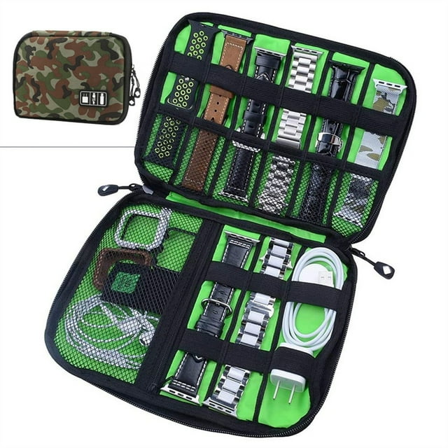 Watch Organizer Case Multifunction Waterproof Nylon Travel Storage Bag for Apple Watch Strap Band Case Watchband Holder Pouch