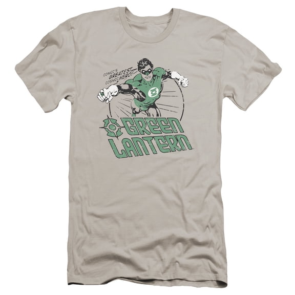 DC Comics Cosmic Hero Premium Canvas Adult Slim Fit 30/1 T-Shirt Silver