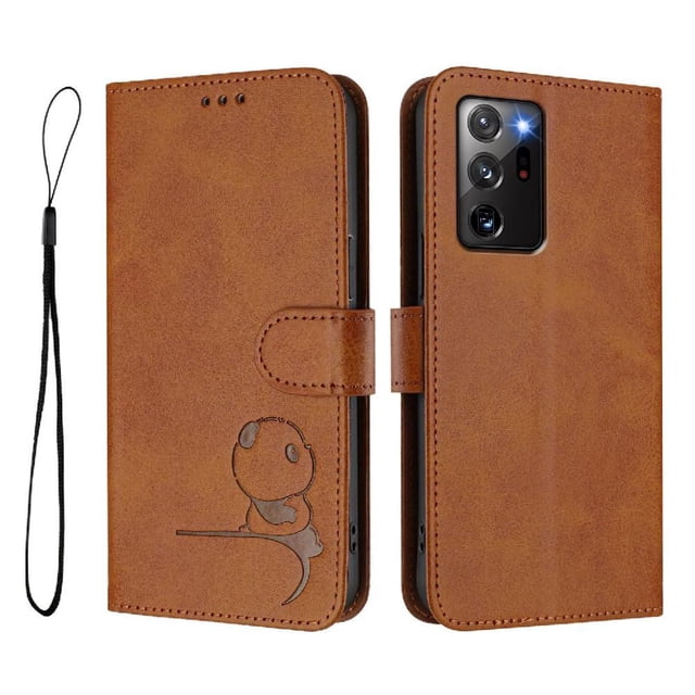Flip Case for Samsung Galaxy Note 20 Ultra RFID Blocking Magnetic Clasp Wallet Case with 3 Card Slots and Kickstand Function