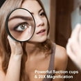 thumbnail image 5 of EKKIMIMI Bathroom With Tweezers Detachable Suction Cup 30X Magnifying Hand Held Magnifying Makeup Makeup Vanity Ring Light, 5 of 5