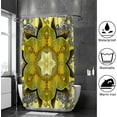 thumbnail image 4 of Bath Shower Curtain Liners 66"x72", Botanical Organic ElementsPolyester Waterproof with 12 Curtain Hooks Bathroom Accessories Decoration, 4 of 6