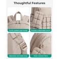 thumbnail image 5 of BAGSMART Quilted Mini Backpack with Detachable Small Bag, Lightweight Puffer Small Backpack Purse for Women, Water-Resistant Casual Travel Daypack Bookbag for Travel Daily, Camel, 5 of 8