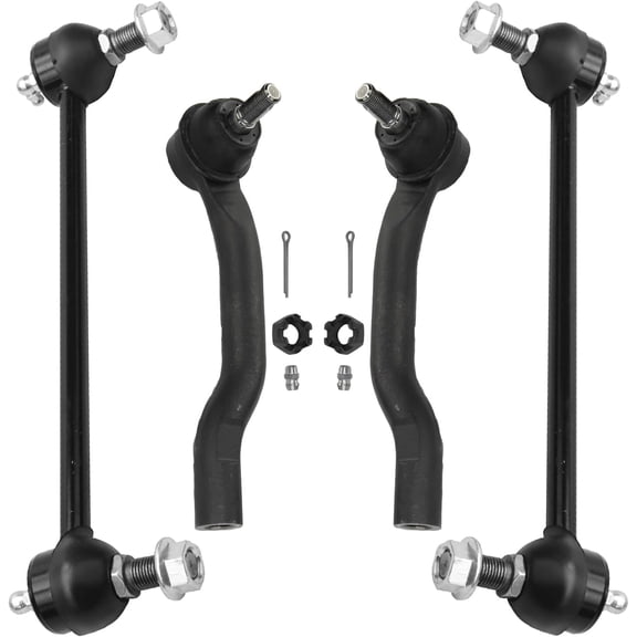 Detroit Axle - Front 4pc Suspension Kit for 13-18 Toyota Avalon, 12-17 Camry, 2 Sway Bar 2 Outer Tie Rods 2012 2013 2014 2015 2016 2017 2018 Replacement