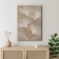 thumbnail image 3 of Canvas Print Minimalist White Ginkgo Leaves Botanical Wall Art Neutral Modern Nature Decorative for Living Room Bedroom - 24"x36", 3 of 8