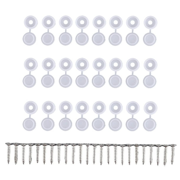 Tornillos Y Tapas 24 PCS 304 Dispositivos Fijación La Placa Acero Inoxidable