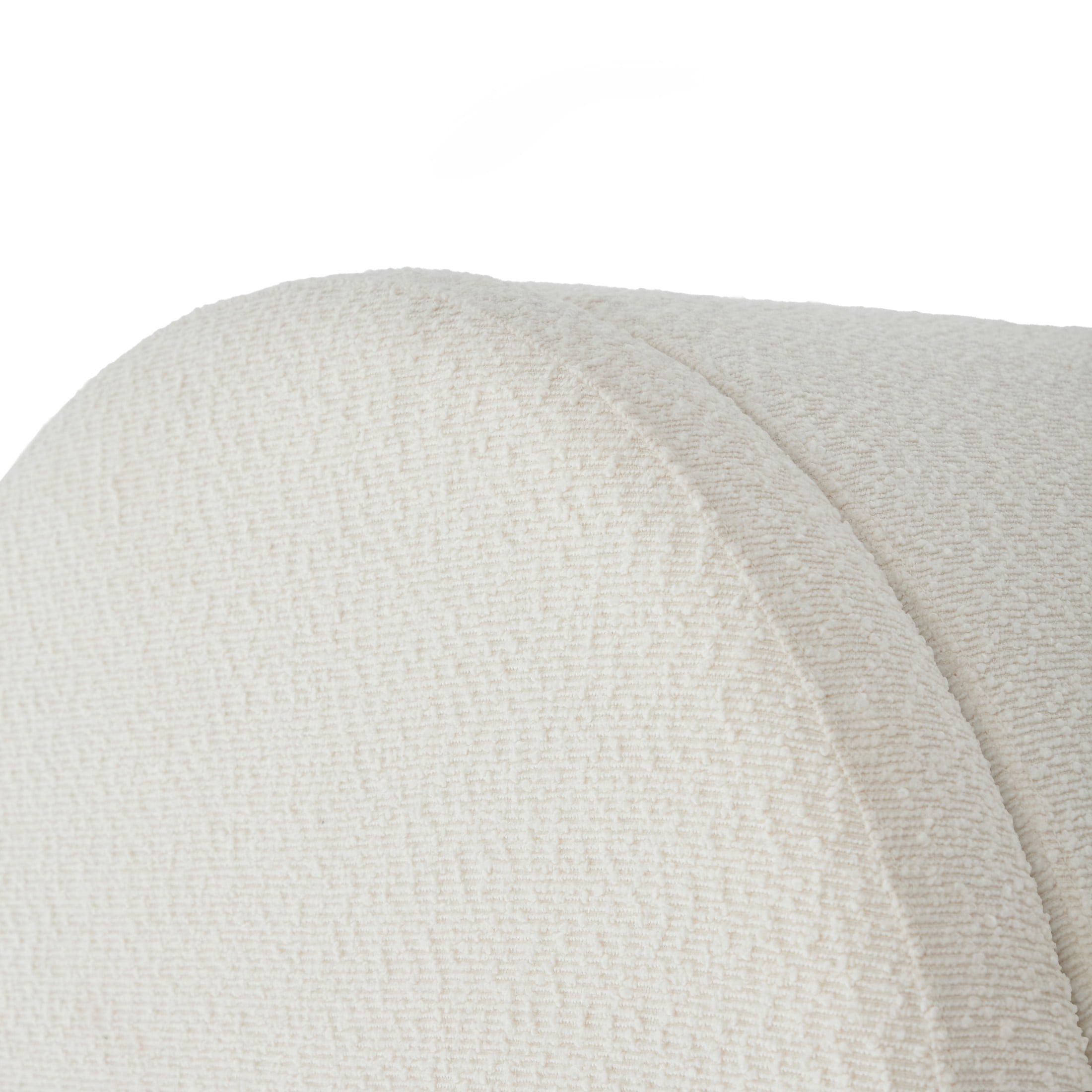 Christopher Knight Home 30.7" Modern Round Storage Ottoman, Boucle Upholstered with Wooden Legs, Beige