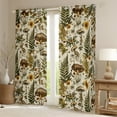 thumbnail image 2 of Homewish Rustic Flower Floral Curtains Pack of 2 (42x84 Each),Retro Brown Mushroom Curtains Blackout,Colorful Botanical Leaves Bedroom Curtains For Boys Kids,Luxury Bedroom Decor, 2 of 6
