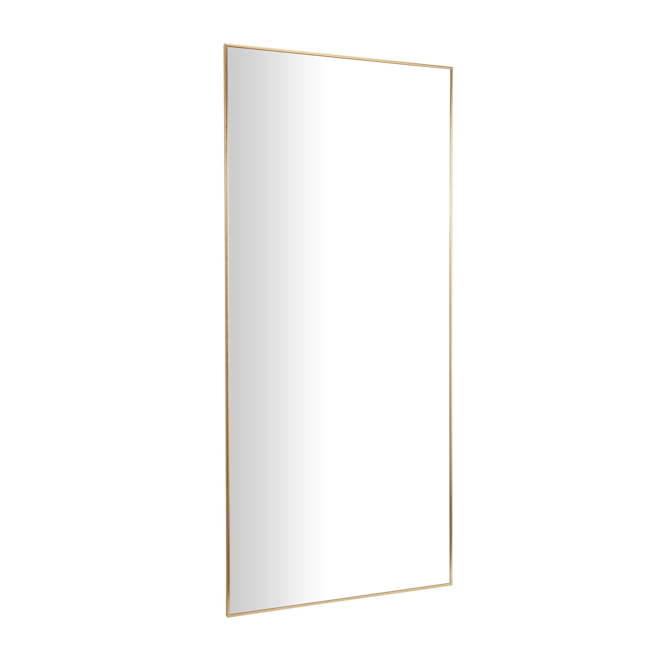 CosmoLiving by Cosmopolitan 32" x 71" Gold Wall Mirror with Thin Frame