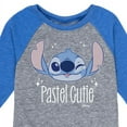 thumbnail image 3 of Disney - Lilo & Stitch - Pastel Cutie - Toddler & Youth Raglan Graphic T-Shirt, 3 of 4