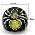 thumbnail image 2 of High polished (no plating) Stainless Steel Ring with AAA Grade CZ in Topaz for Women Style TK1019, 2 of 2