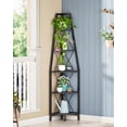 thumbnail image 6 of 5-Tier Corner Shelf with Metal Frame, Black Ladder Bookshelf for Living Room Bedroom Study Bathroom, 6 of 6