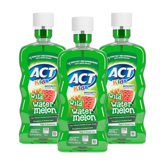 Enjuague Bucal ACT Kids Anticaries con Flúor 3x500 ml