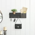 thumbnail image 5 of Danya B. Utility Shelf with Pocket and Hanging Hooks - Black, 5 of 12