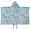 Rooster and Snowflake Blue Pattern, variant on Rooster and Label Cream Pattern Hooded Bath Towel Wrap for Teens Ages 3 To 12, Soft Lightweight Quick Dry Microfiber Bath Beach Pool, 50"x30"