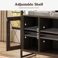 thumbnail image 6 of GALAXHERO TV Stand for 43 inch TV Small Entertainment Center with Storage Cabinet & Adjustable Shelves Farmhouse Industrial TV Table for Living Room and Bedroom, 32" TV Console, Black, 6 of 8