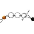 thumbnail image 4 of Tigers Eye 25.15 ctw Paper Clip and Leopard Head Bracelet in Platinum Bond 6.50800In Christmas Gifts, 4 of 5