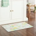 thumbnail image 2 of Martha Stewart Amber Floral Daisy Stripe Reverisble Water Resistant Kitchen Mat, Pink/Yellow, 20"x30", 2 of 12