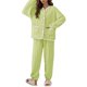thumbnail image 1 of Conjunto de pijama cálido y grueso para mujer, pantalones de manga larga de felpa, traje de terciopelo, ropa térmica para el hogar, invierno, 2 piezas, 1 of 4