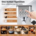 thumbnail image 4 of Costway Espresso Machine 20 Bar woth Milk Frother, 57OZ Removable Water Tank & Hot Water, 4 of 8